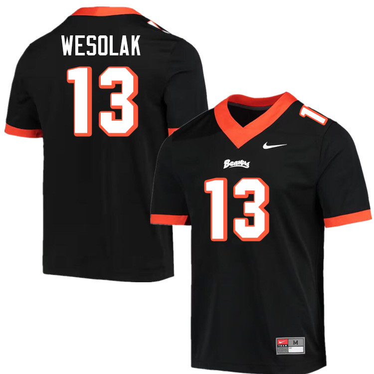 Men #13 DJ Wesolak Oregon State Beavers College Football Jerseys Stitched-Throwback